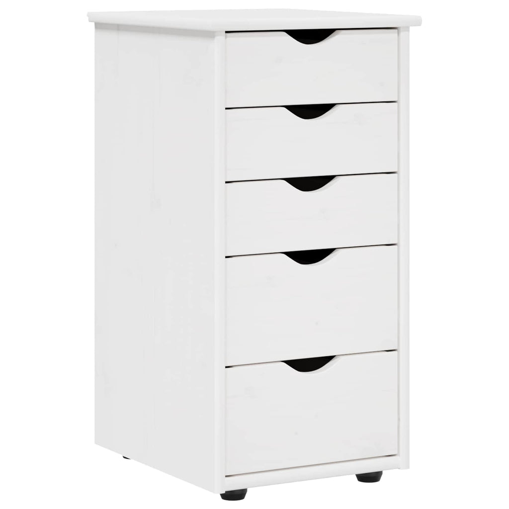 Schrank Weiß 34 x 39 x 61,5 cm Massivholz Kiefer