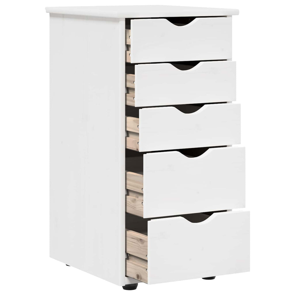 Schrank Weiß 34 x 39 x 61,5 cm Massivholz Kiefer