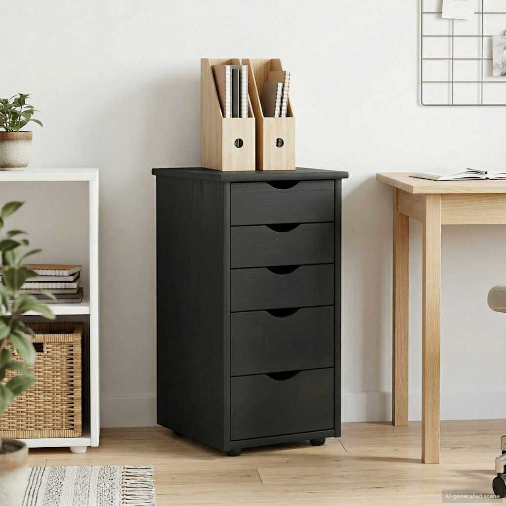Schrank Grau 34 x 39 x 61,5 cm Massivholz Kiefer