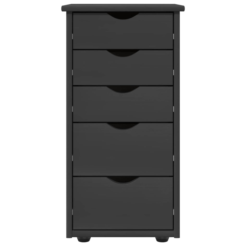 Schrank Grau 34 x 39 x 61,5 cm Massivholz Kiefer