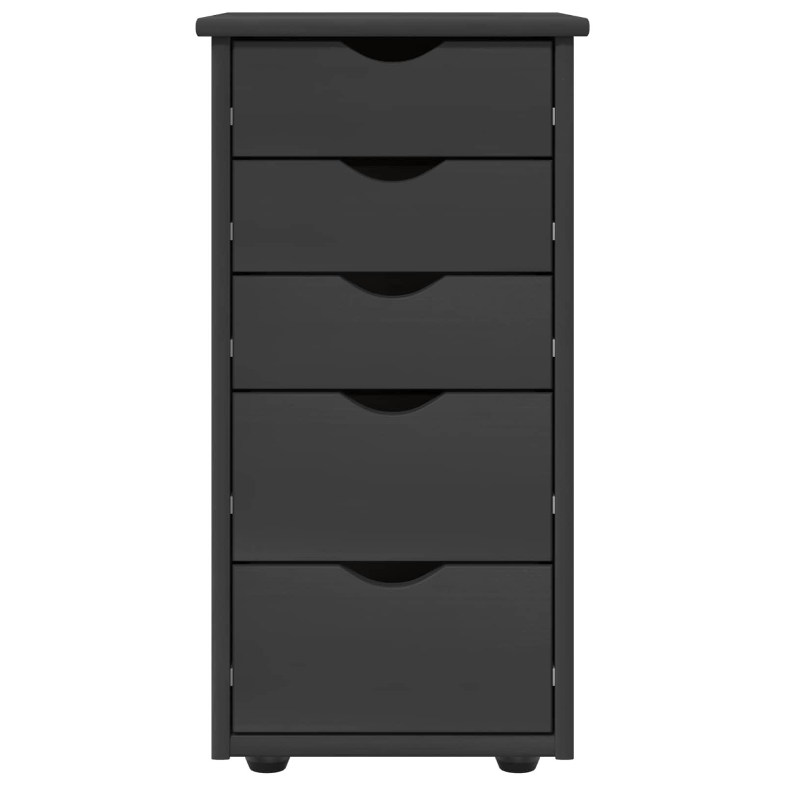 Schrank Grau 34 x 39 x 61,5 cm Massivholz Kiefer