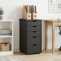 Schrank Schwarz 34 x 39 x 61,5 cm Massivholz Kiefer