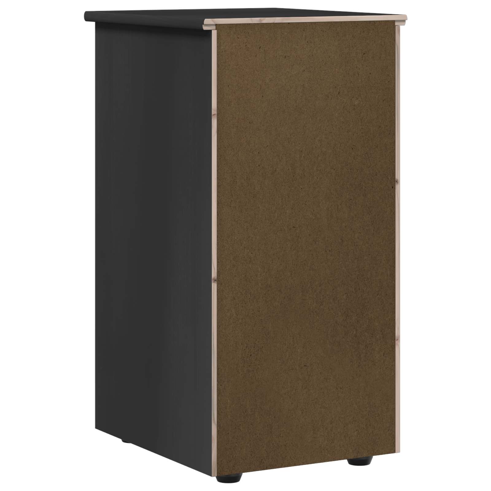 Schrank Schwarz 34 x 39 x 61,5 cm Massivholz Kiefer