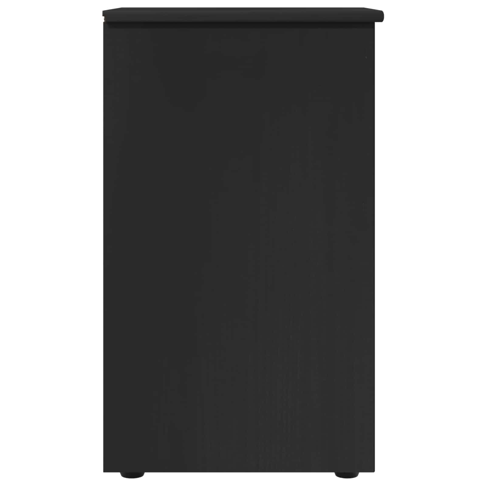 Schrank Schwarz 34 x 39 x 61,5 cm Massivholz Kiefer