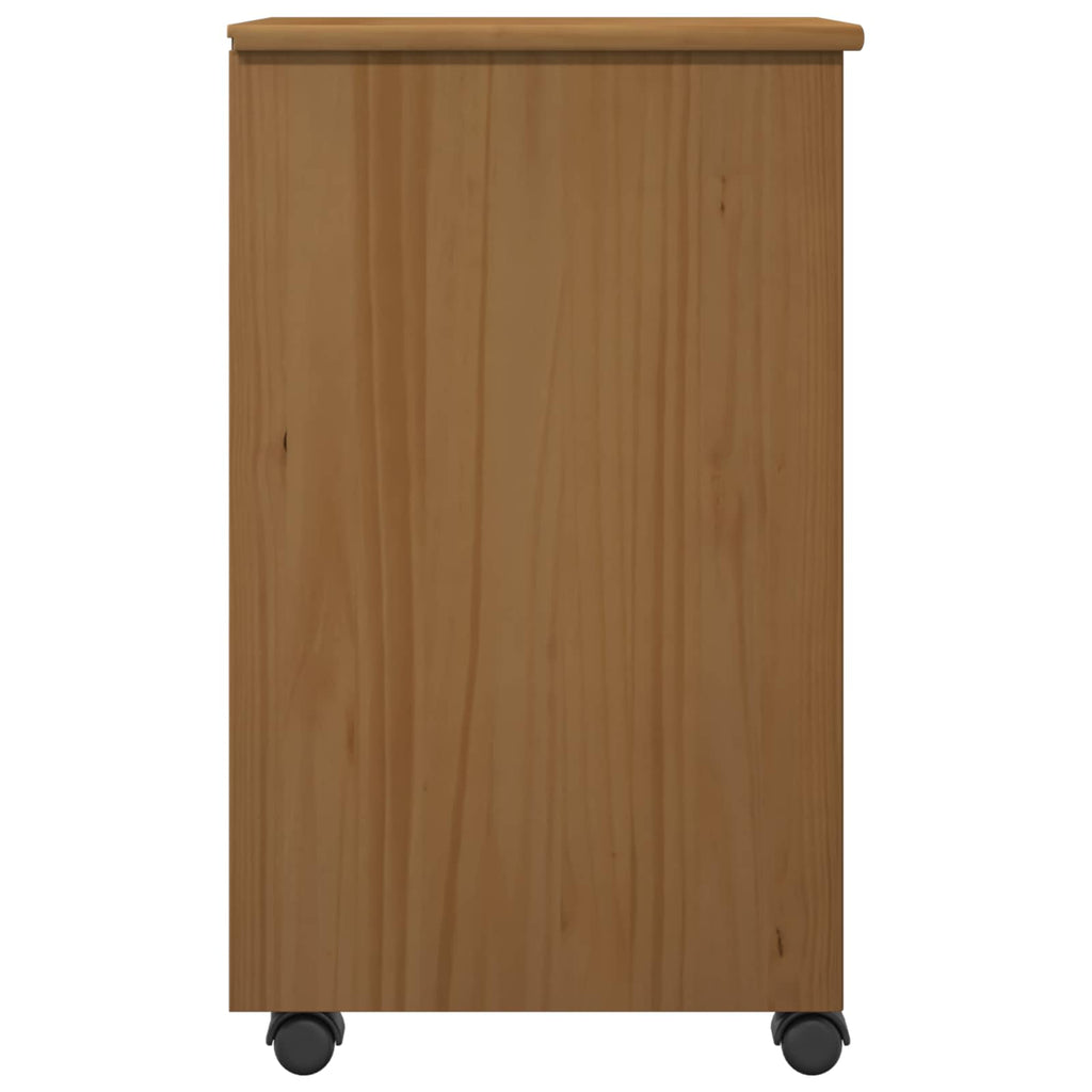 Rollschrank Honigbraun 34 x 39 x 65,5 cm Massives Kiefernholz