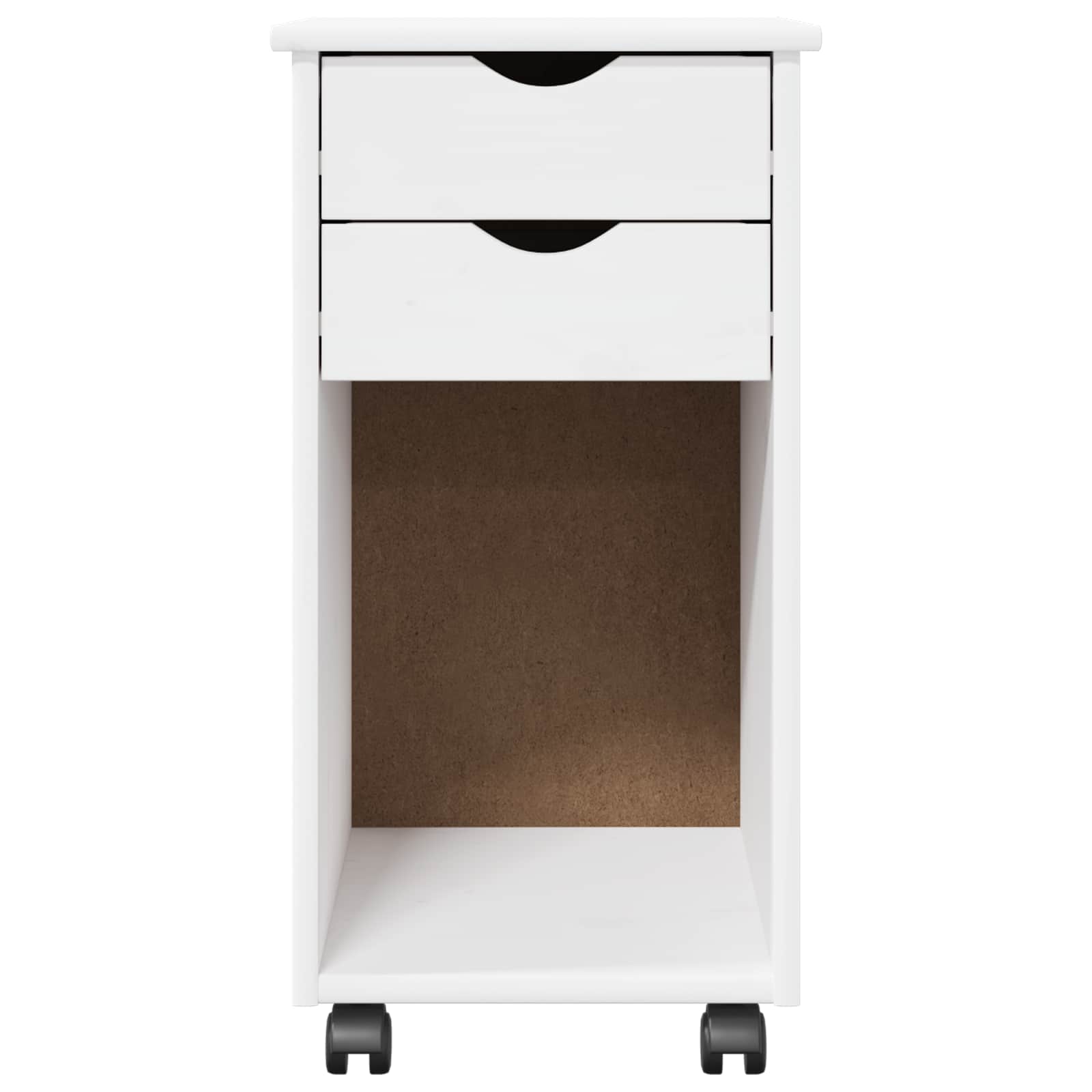 Rollschrank Weiß 34 x 39 x 65,5 cm Massives Kiefernholz
