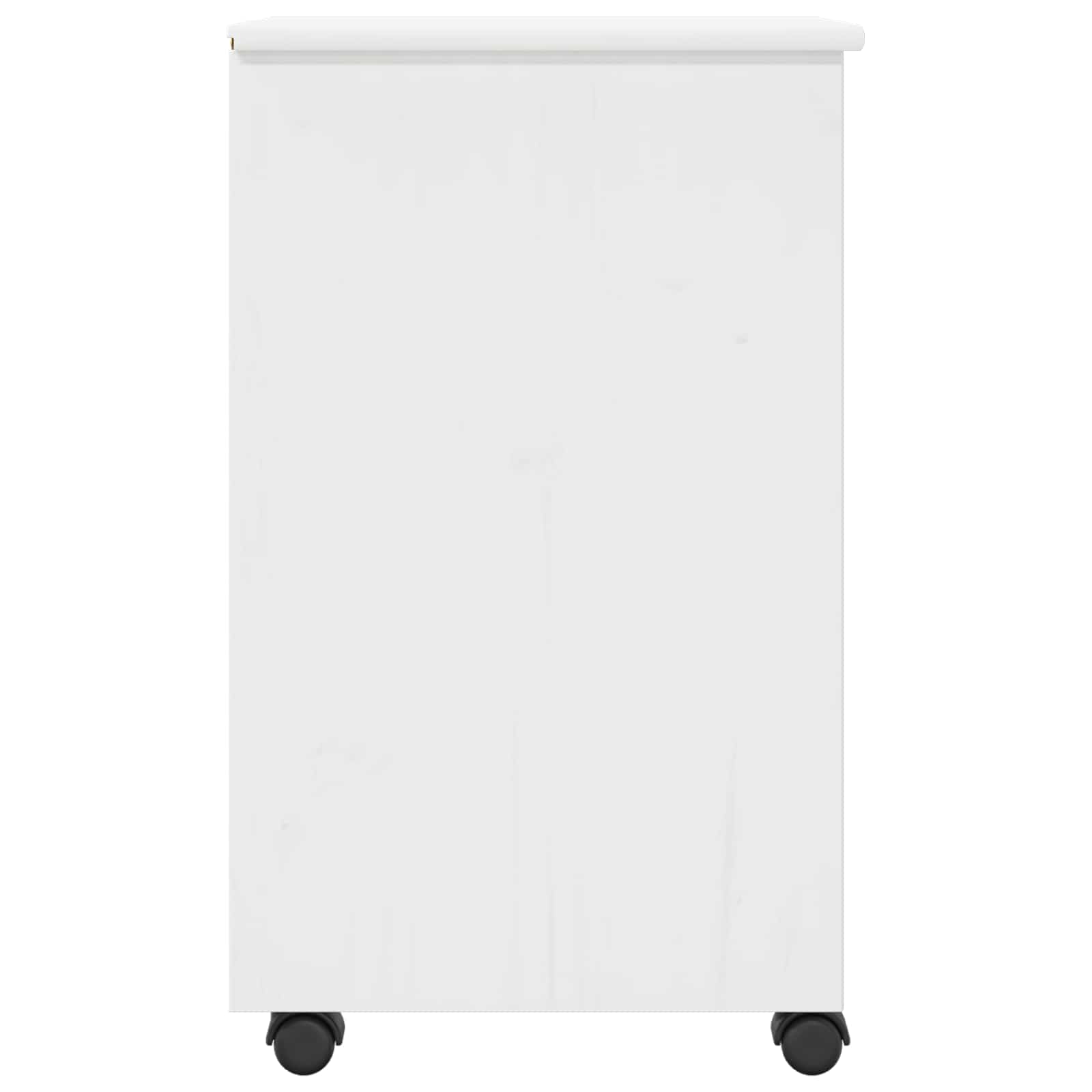 Rollschrank Weiß 34 x 39 x 65,5 cm Massives Kiefernholz