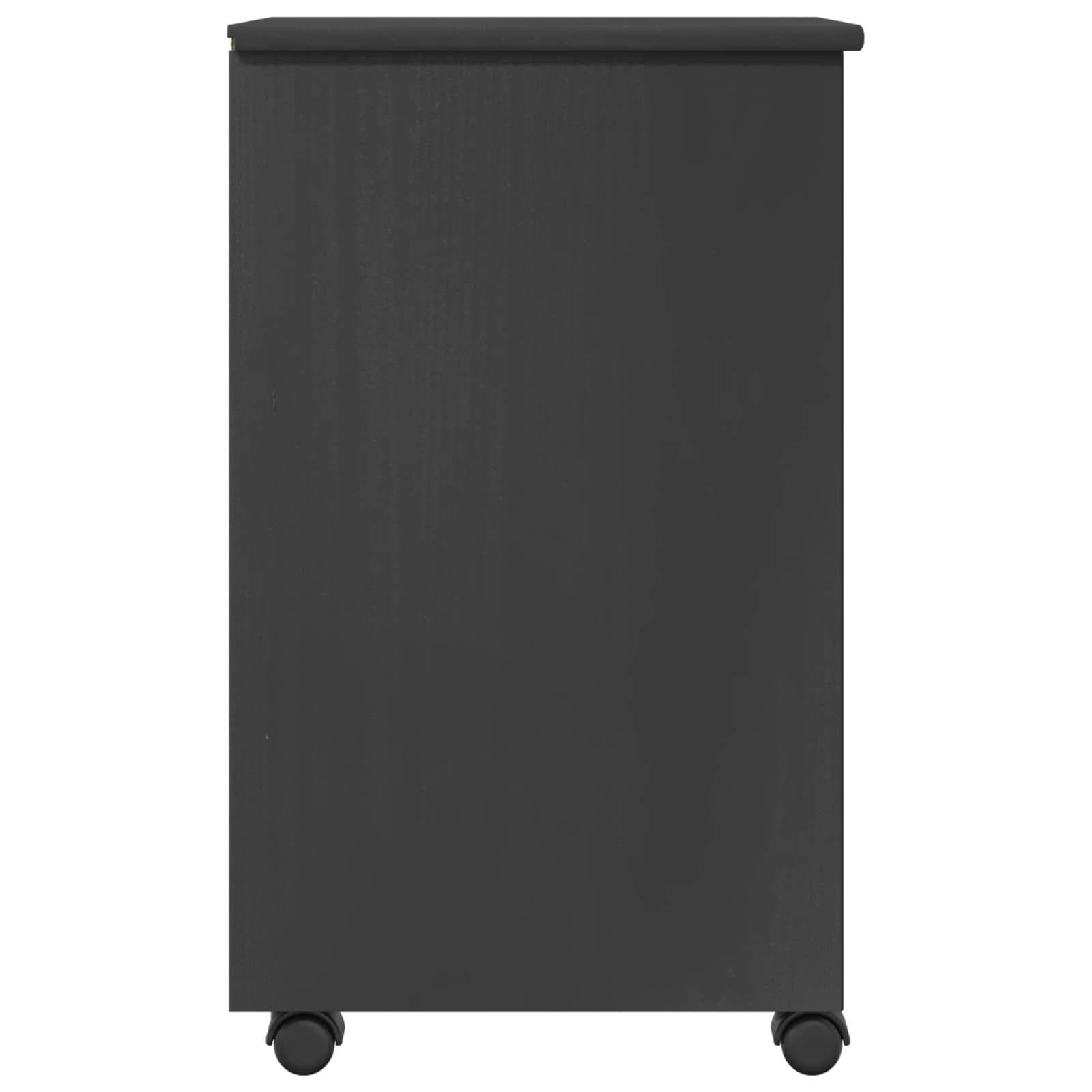 Rollschrank Grau 34 x 39 x 65,5 cm Massives Kiefernholz