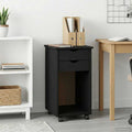 Rollschrank Schwarz 34 x 39 x 65,5 cm Massives Kiefernholz
