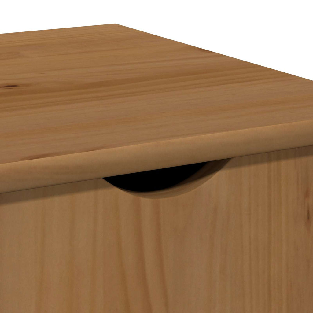 Rollschrank Honigbraun 34 x 39 x 65,5 cm Massivholz Kiefer