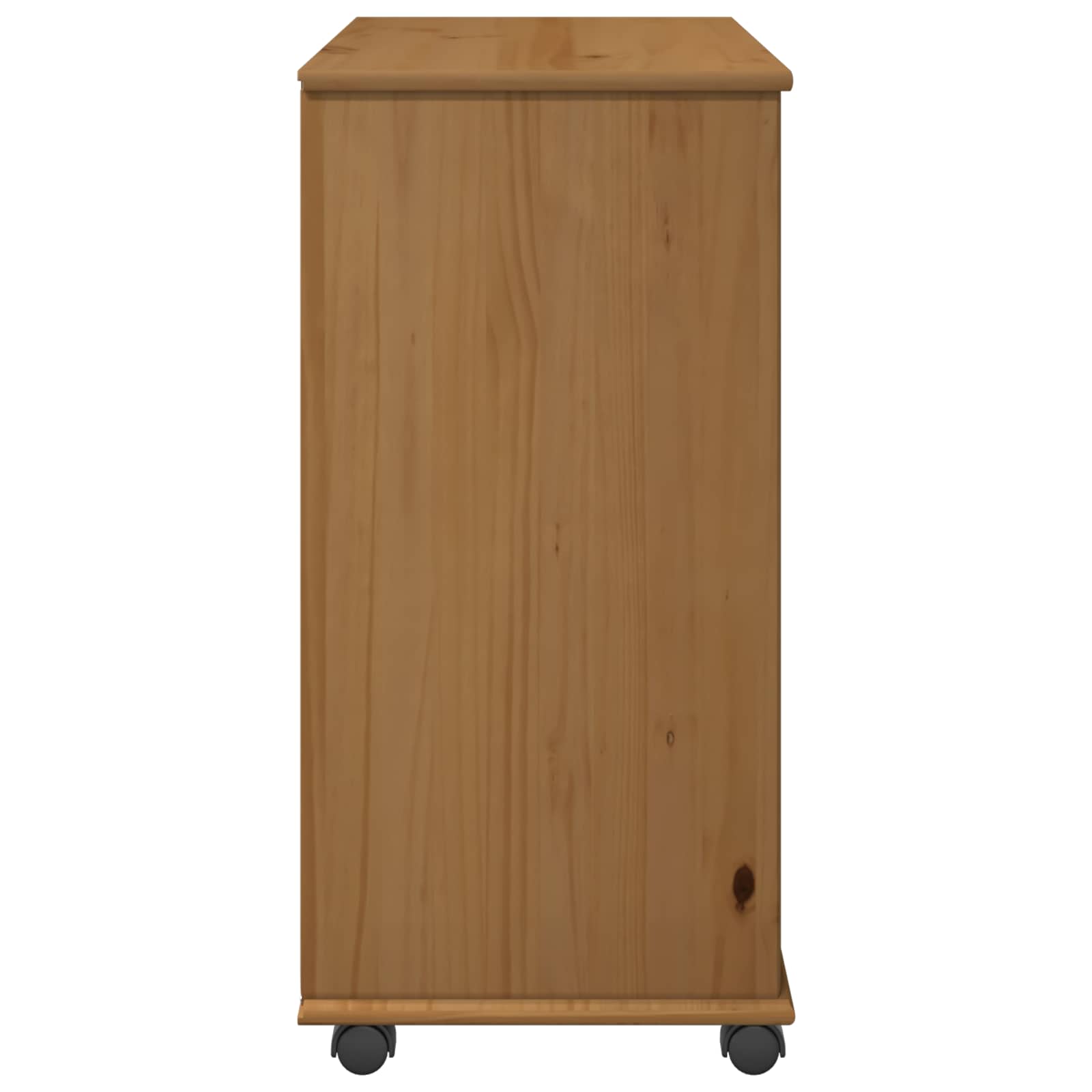 Rollschrank Honigbraun 63,5 x 39 x 79 cm Massivholz Kiefer
