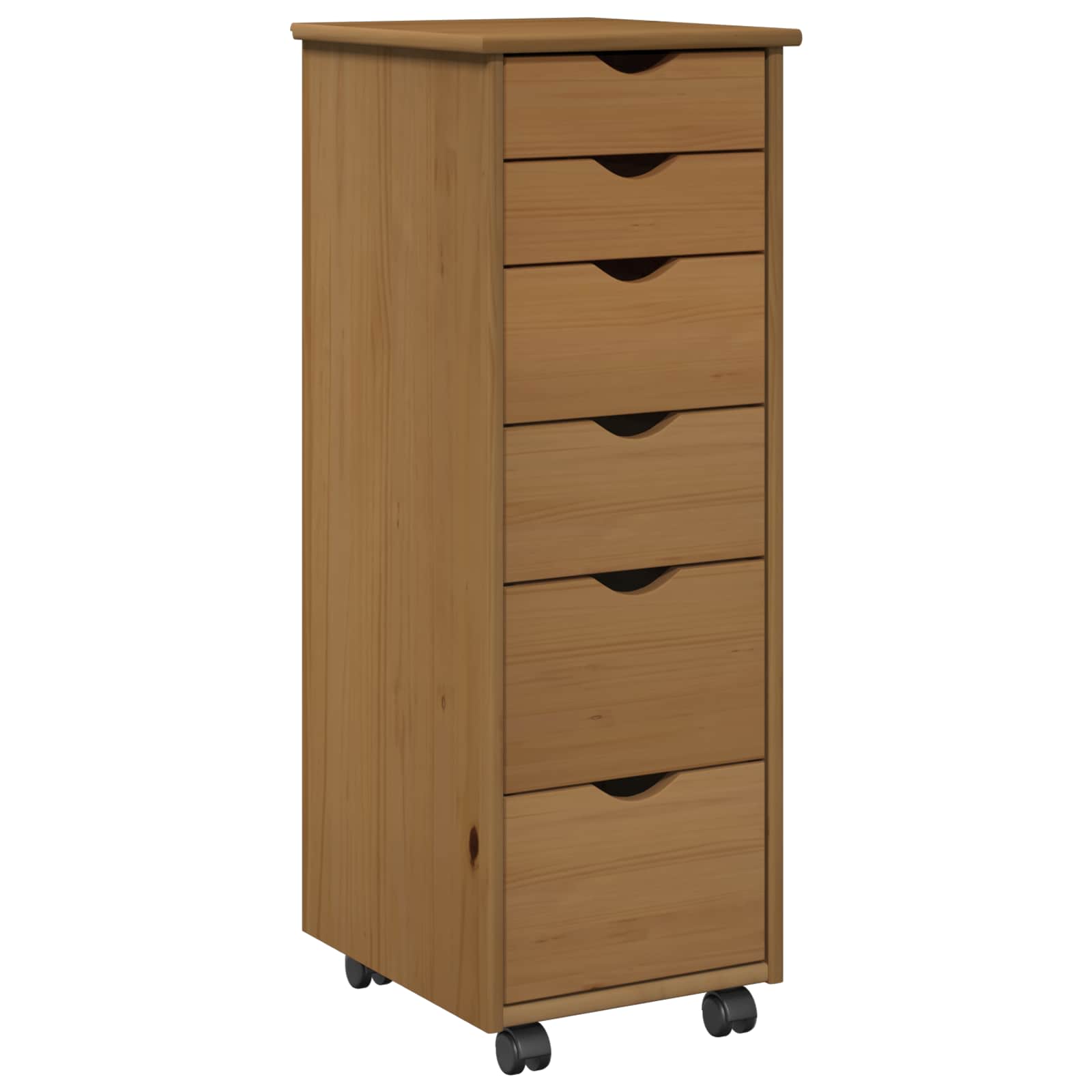 Rollschrank Honigbraun 34 x 39 x 93,5 cm Massivholz Kiefer