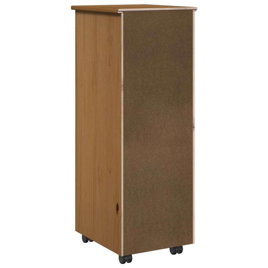 Rollschrank Honigbraun 34 x 39 x 93,5 cm Massivholz Kiefer