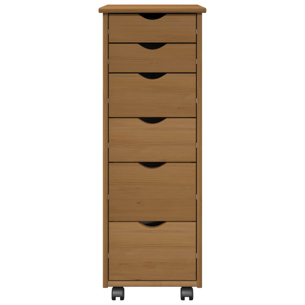 Rollschrank Honigbraun 34 x 39 x 93,5 cm Massivholz Kiefer