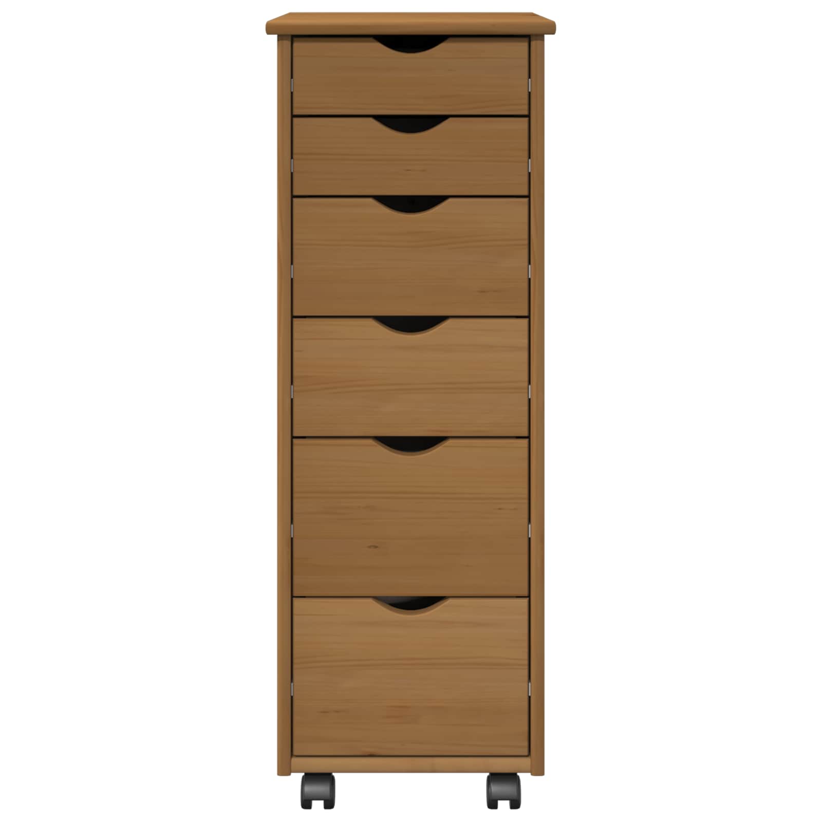 Rollschrank Honigbraun 34 x 39 x 93,5 cm Massivholz Kiefer