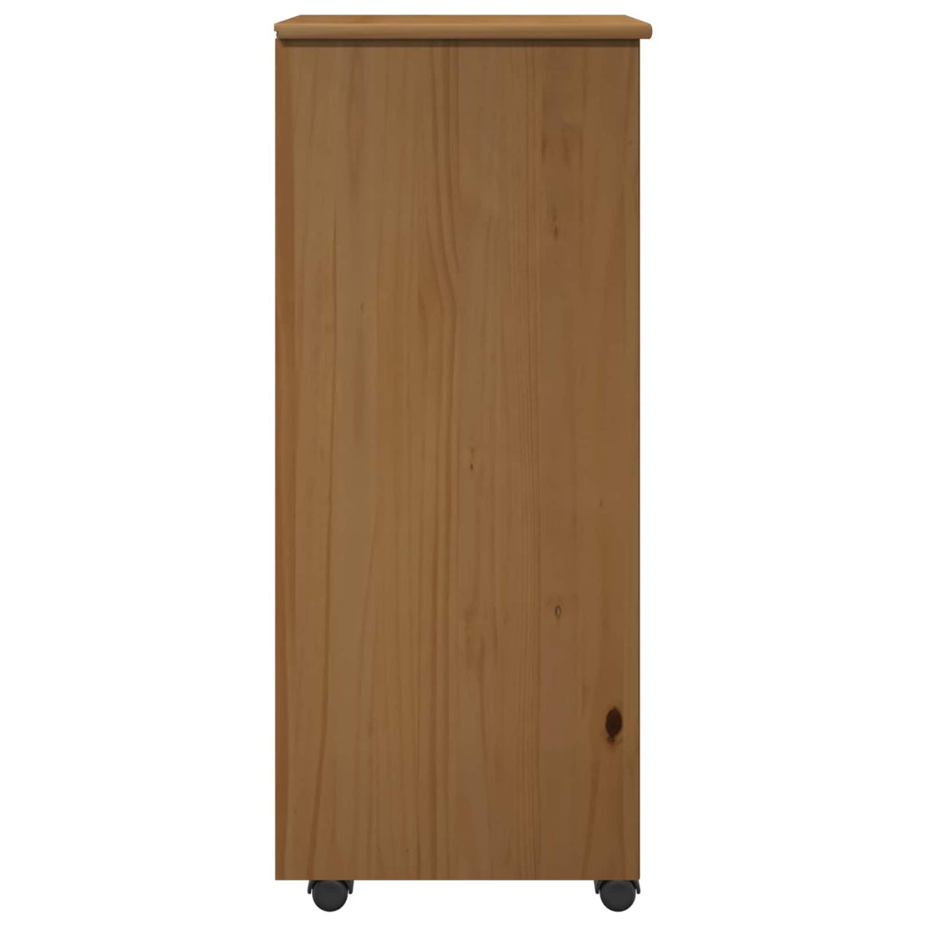 Rollschrank Honigbraun 34 x 39 x 93,5 cm Massivholz Kiefer
