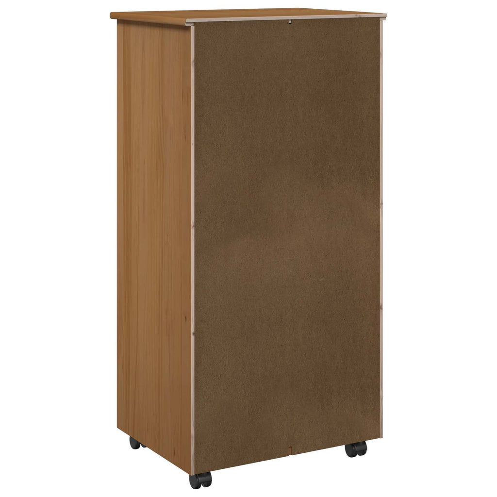 Rollschrank Honigbraun 53 x 39 x 103 cm Massivholz Kiefer