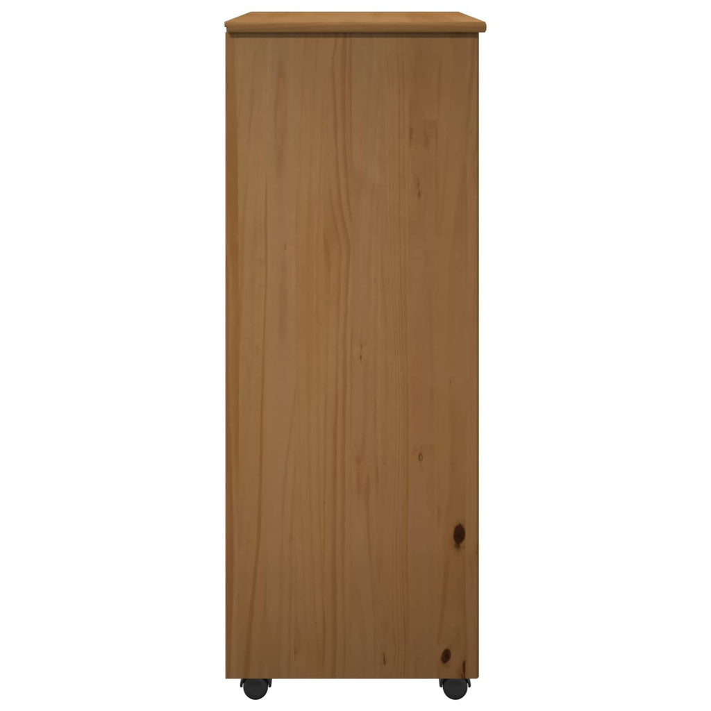 Rollschrank Honigbraun 53 x 39 x 103 cm Massivholz Kiefer