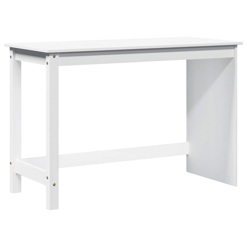 Schreibtisch Weiß 112 x 50 x 75 cm Massivholz Kiefer