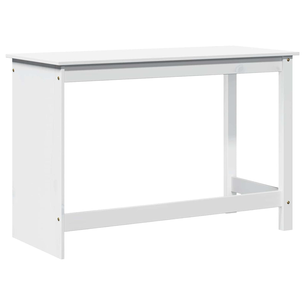 Schreibtisch Weiß 112 x 50 x 75 cm Massivholz Kiefer