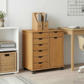 Rollschrank Honigbraun 63,5 x 39 x 65,5 cm Massivholz Kiefer