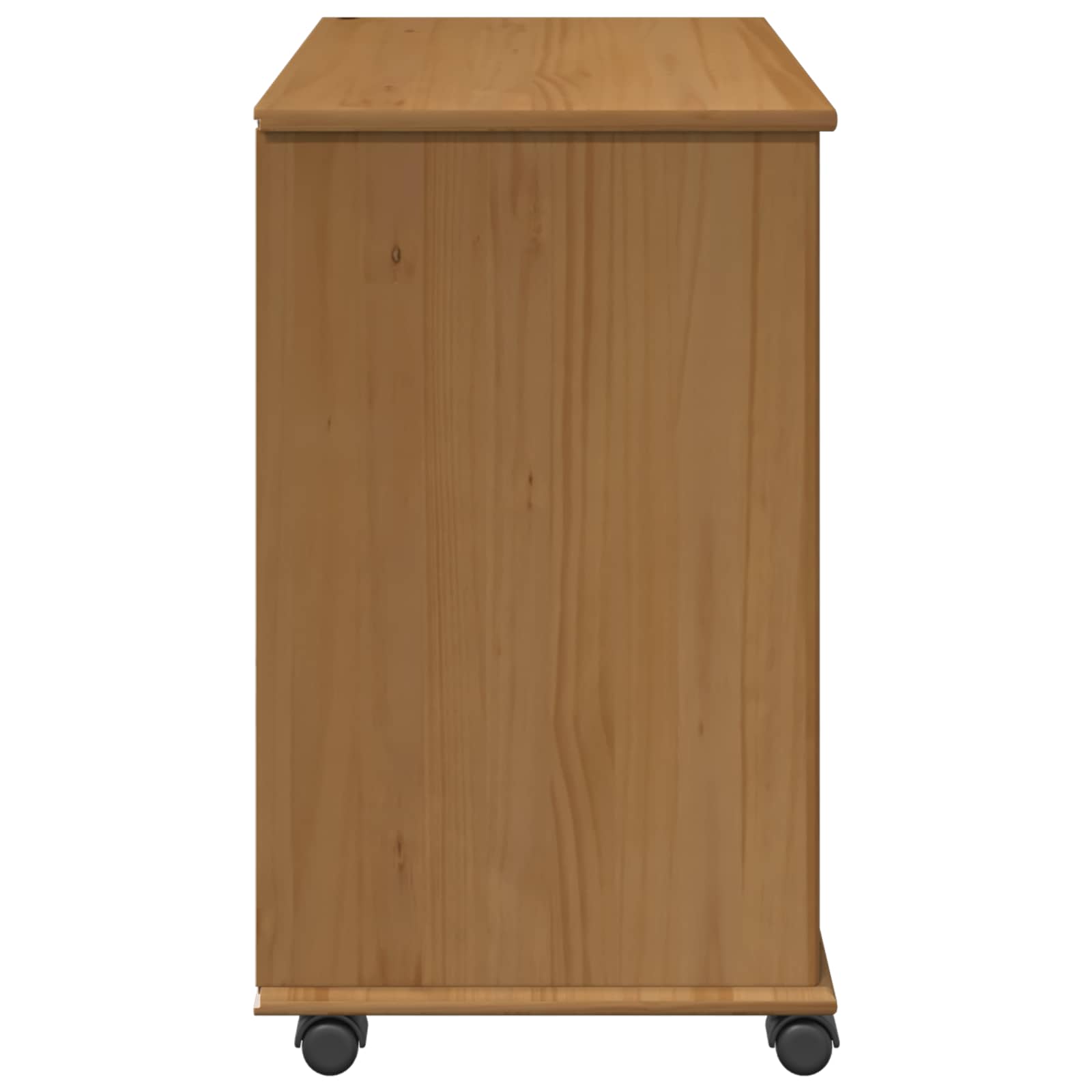 Rollschrank Honigbraun 63,5 x 39 x 65,5 cm Massivholz Kiefer
