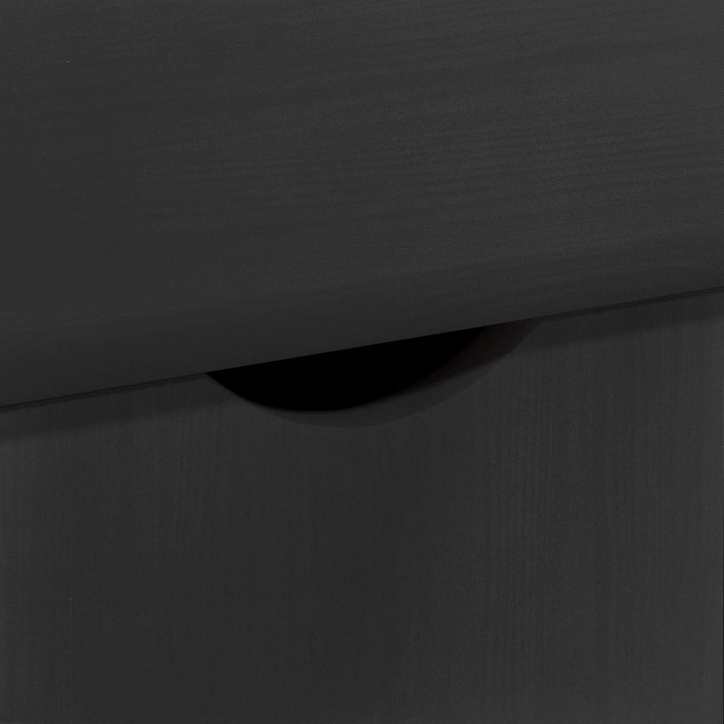 Rollschrank Schwarz 100 x 39 x 65,5 cm Massivholz Kiefer