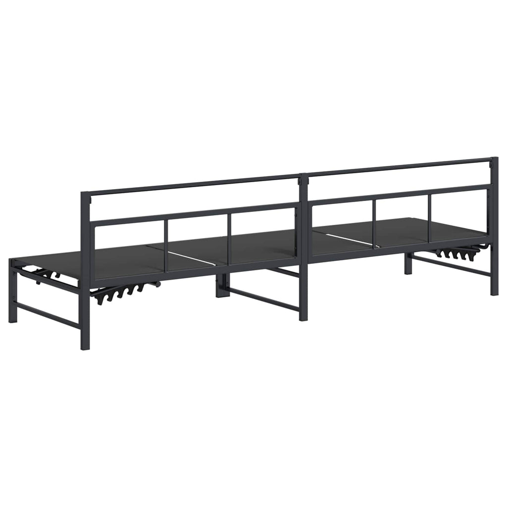 Sonnenliege Schwarz 200 x 62 x 59,5 cm Textilene