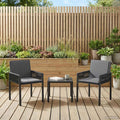 Gartenstühle 6 pcs Schwarz und Dunkelgrau Poly-Rattan