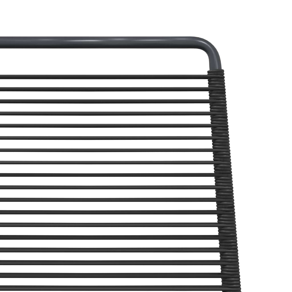 Gartenstühle 2 pcs Schwarz 48 x 55 x 89,5 cm Rattan