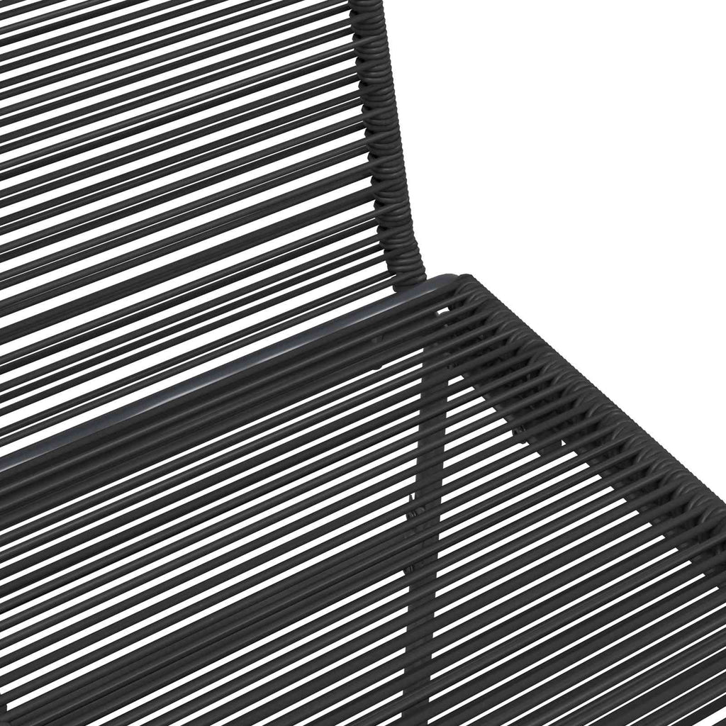 Gartenstühle 2 pcs Schwarz 48 x 55 x 89,5 cm Rattan