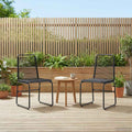 Gartenstühle 2 pcs Schwarz 48 x 55 x 89,5 cm Rattan