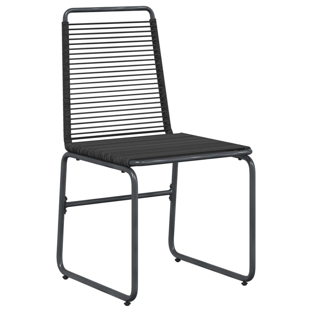 Gartenstühle 2 pcs Schwarz 48 x 55 x 89,5 cm Rattan
