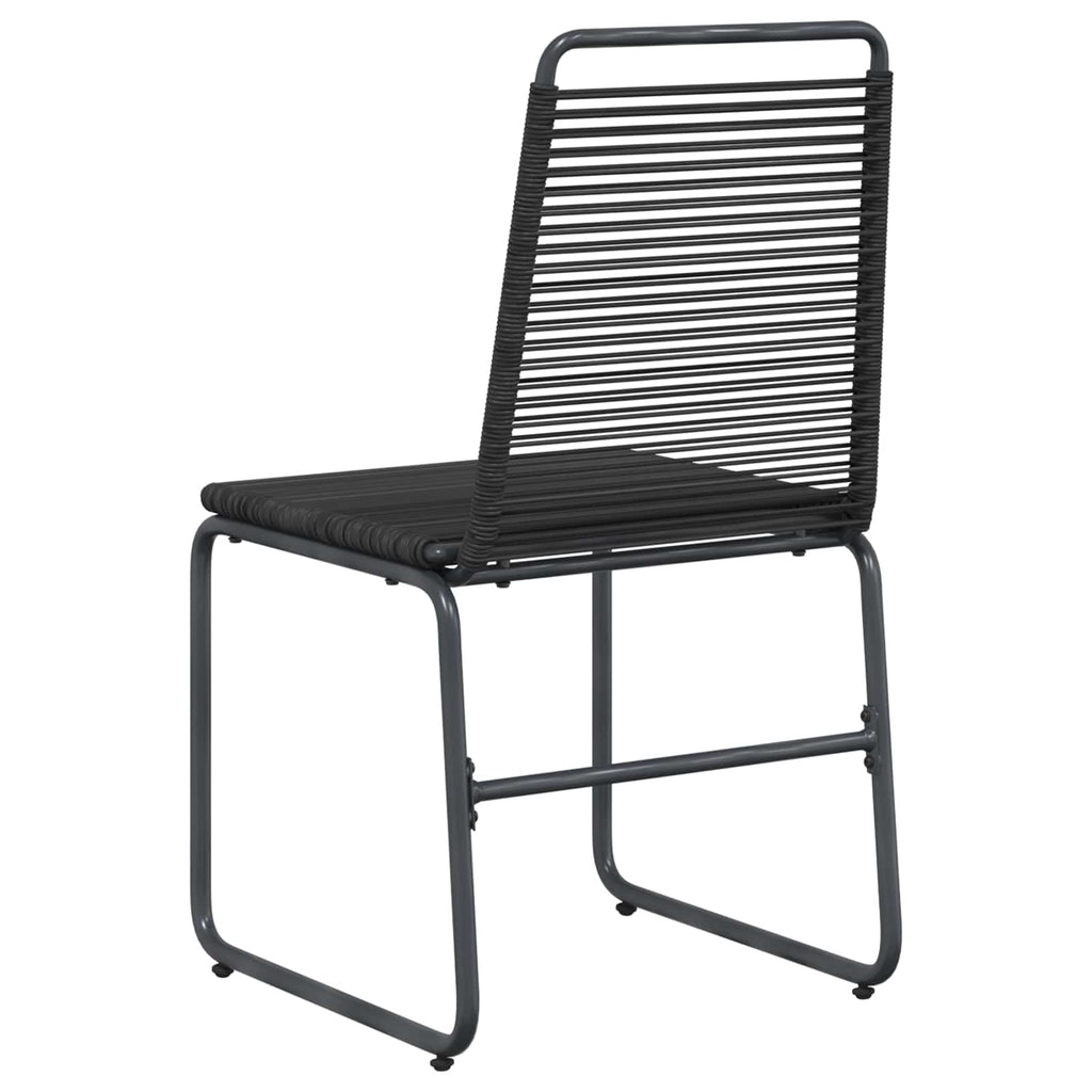 Gartenstühle 2 pcs Schwarz 48 x 55 x 89,5 cm Rattan