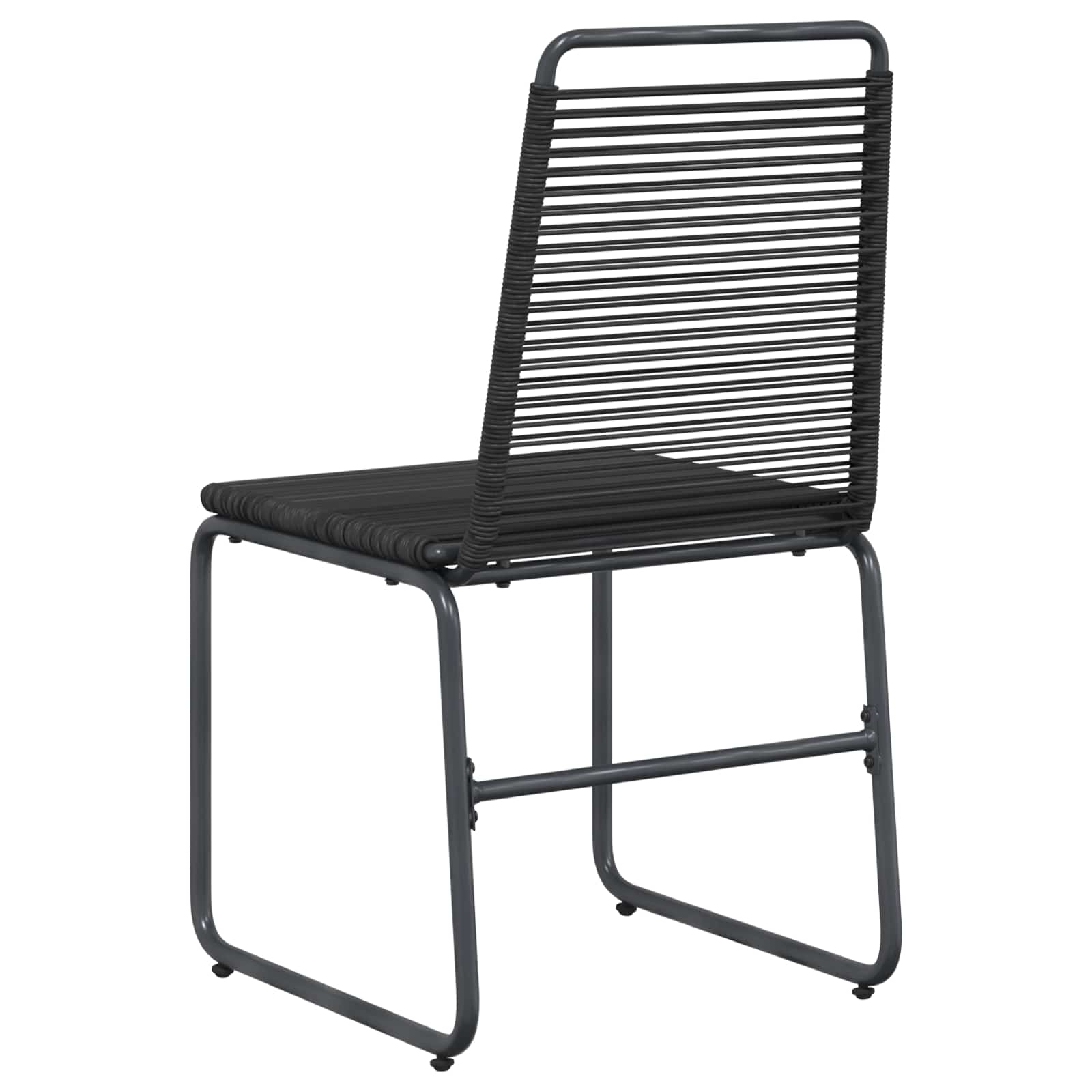 Gartenstühle 2 pcs Schwarz 48 x 55 x 89,5 cm Rattan