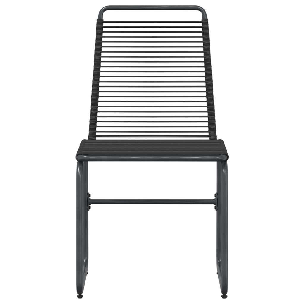 Gartenstühle 2 pcs Schwarz 48 x 55 x 89,5 cm Rattan