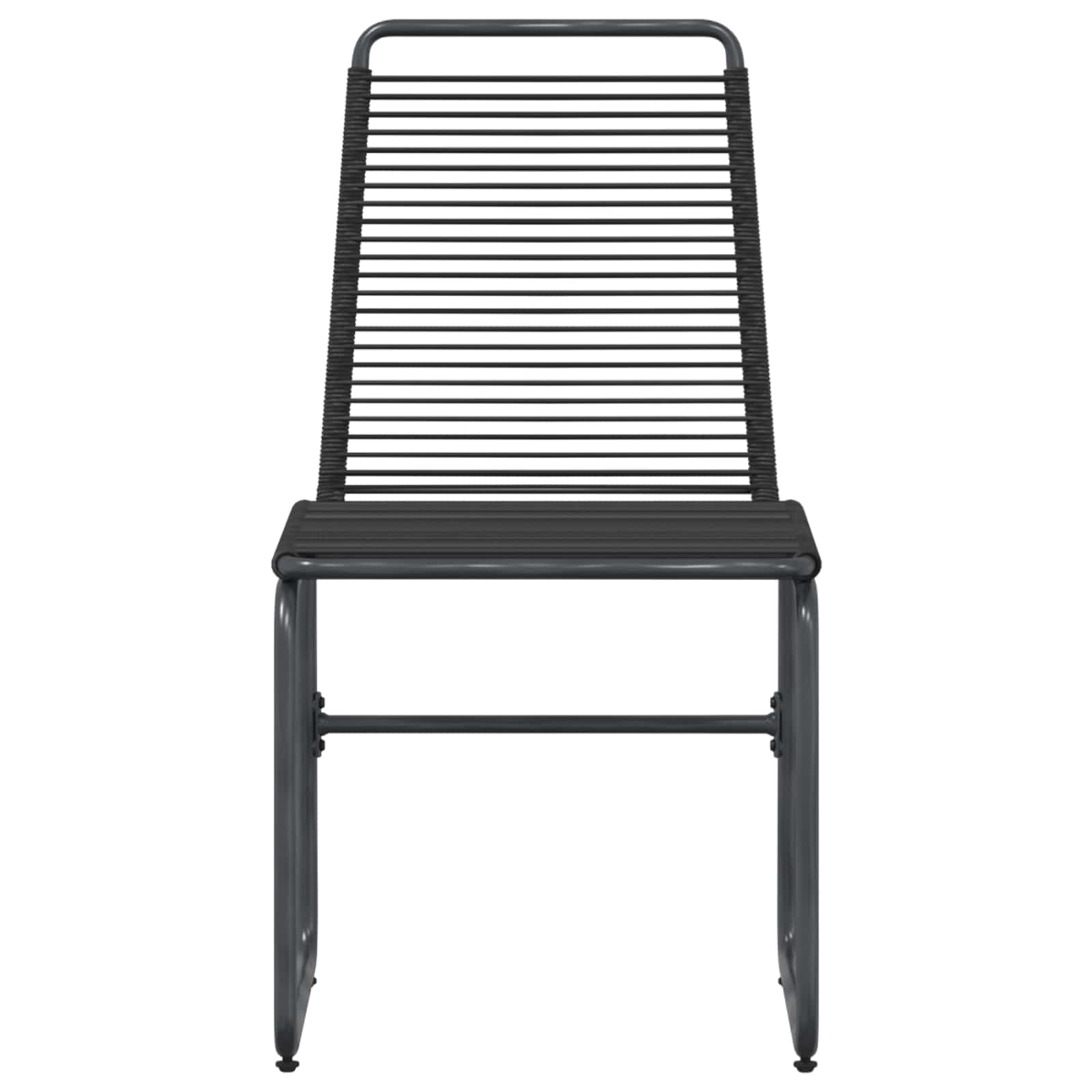 Gartenstühle 2 pcs Schwarz 48 x 55 x 89,5 cm Rattan