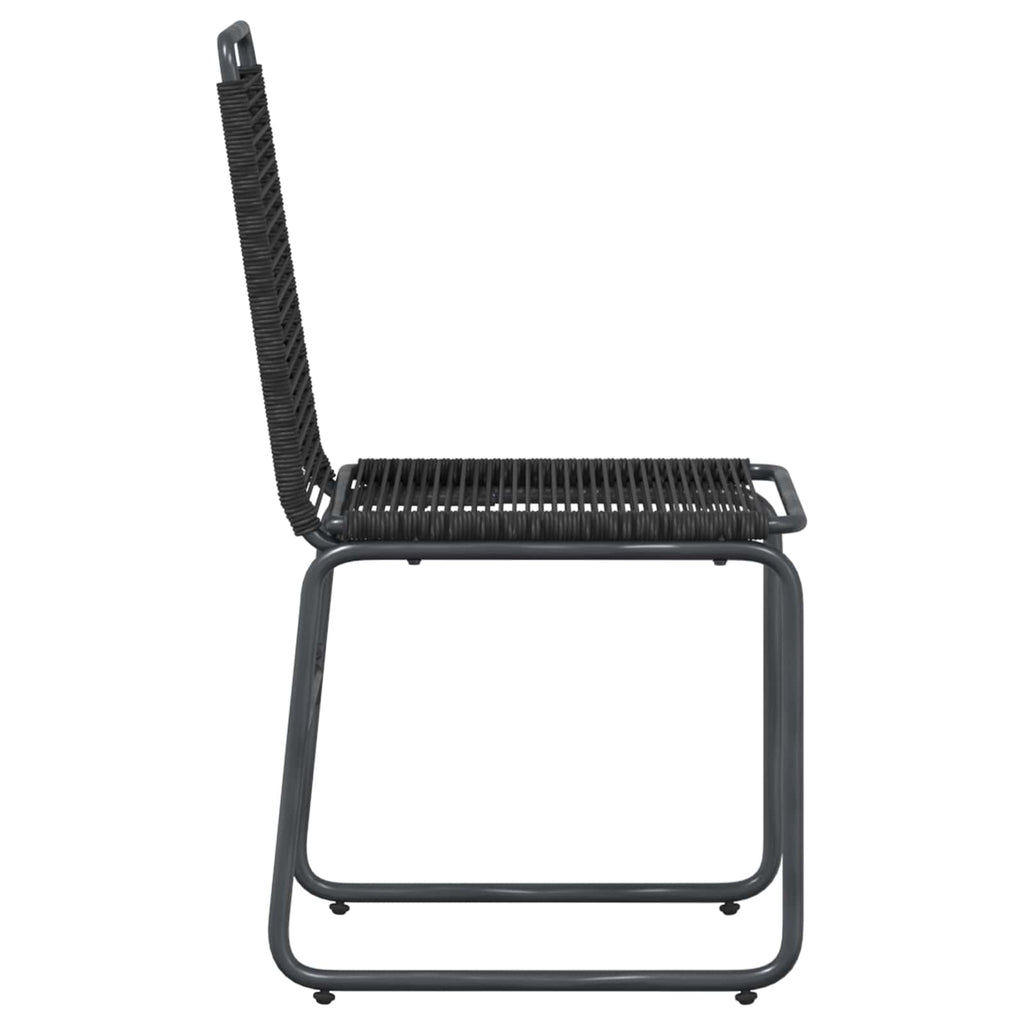 Gartenstühle 2 pcs Schwarz 48 x 55 x 89,5 cm Rattan