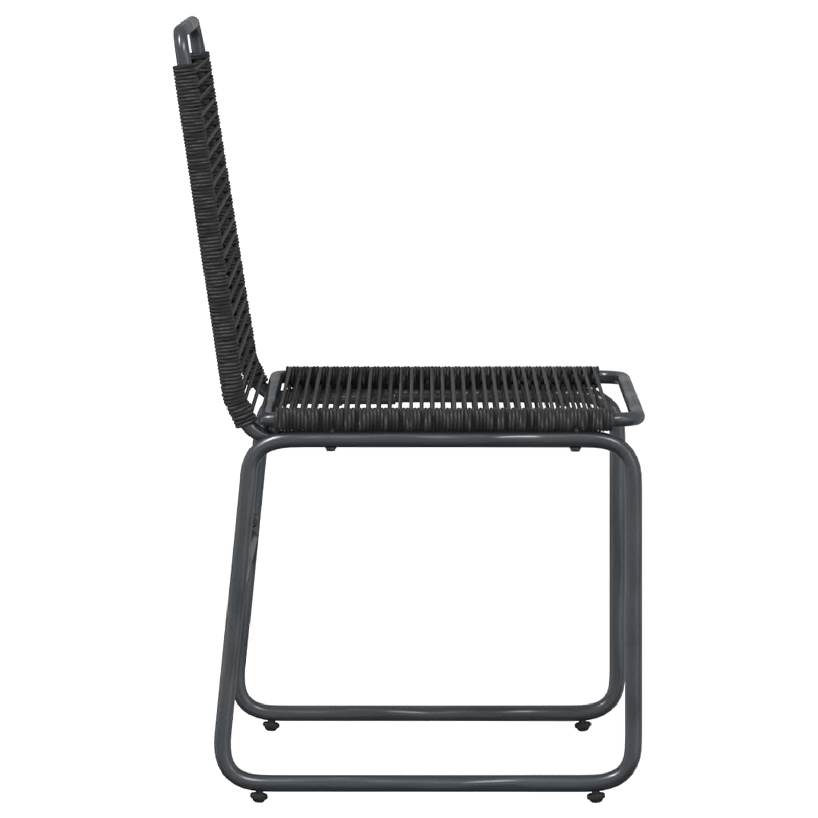 Gartenstühle 2 pcs Schwarz 48 x 55 x 89,5 cm Rattan
