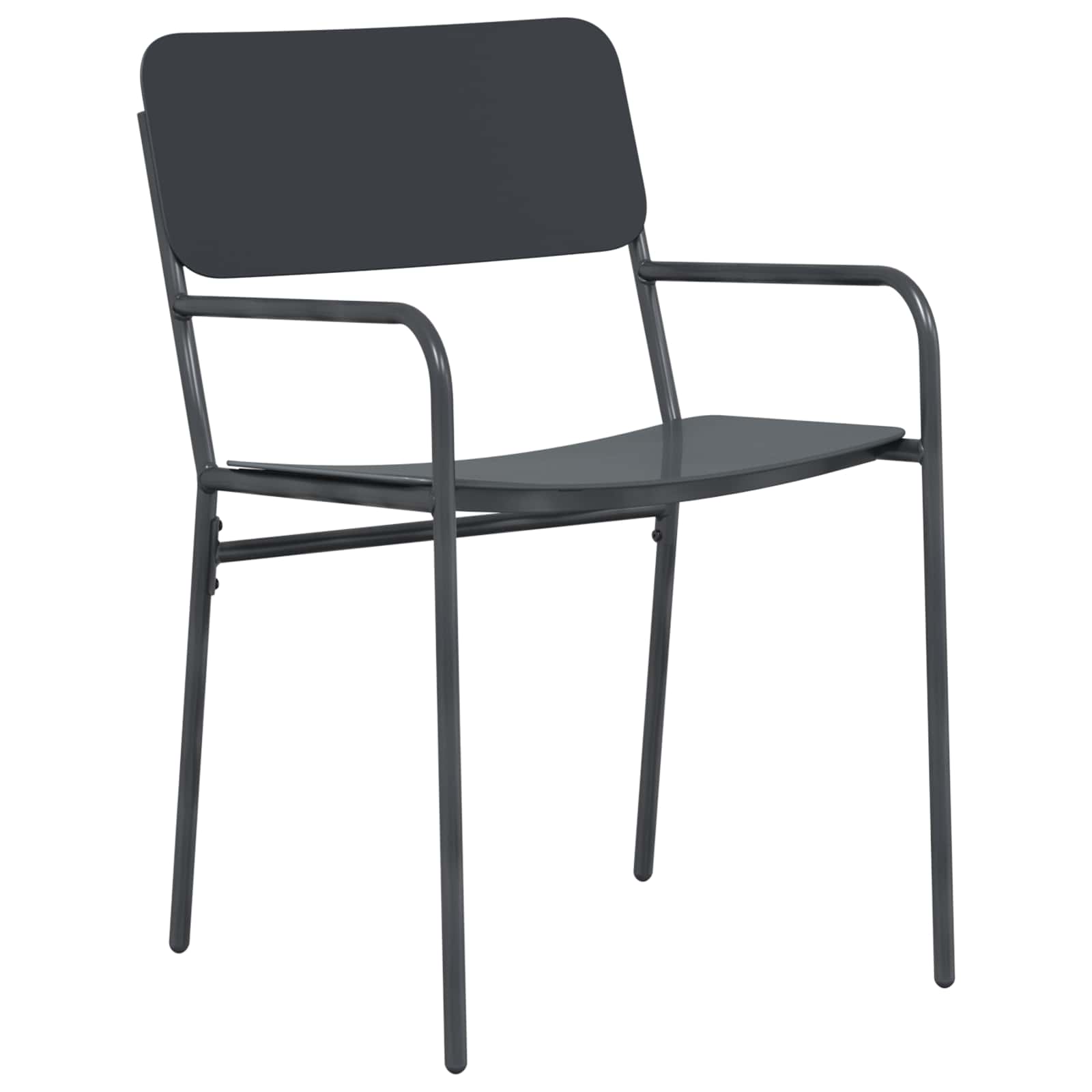 Gartenstühle 2 pcs Anthrazit 51 x 55 x 81 cm Stahl