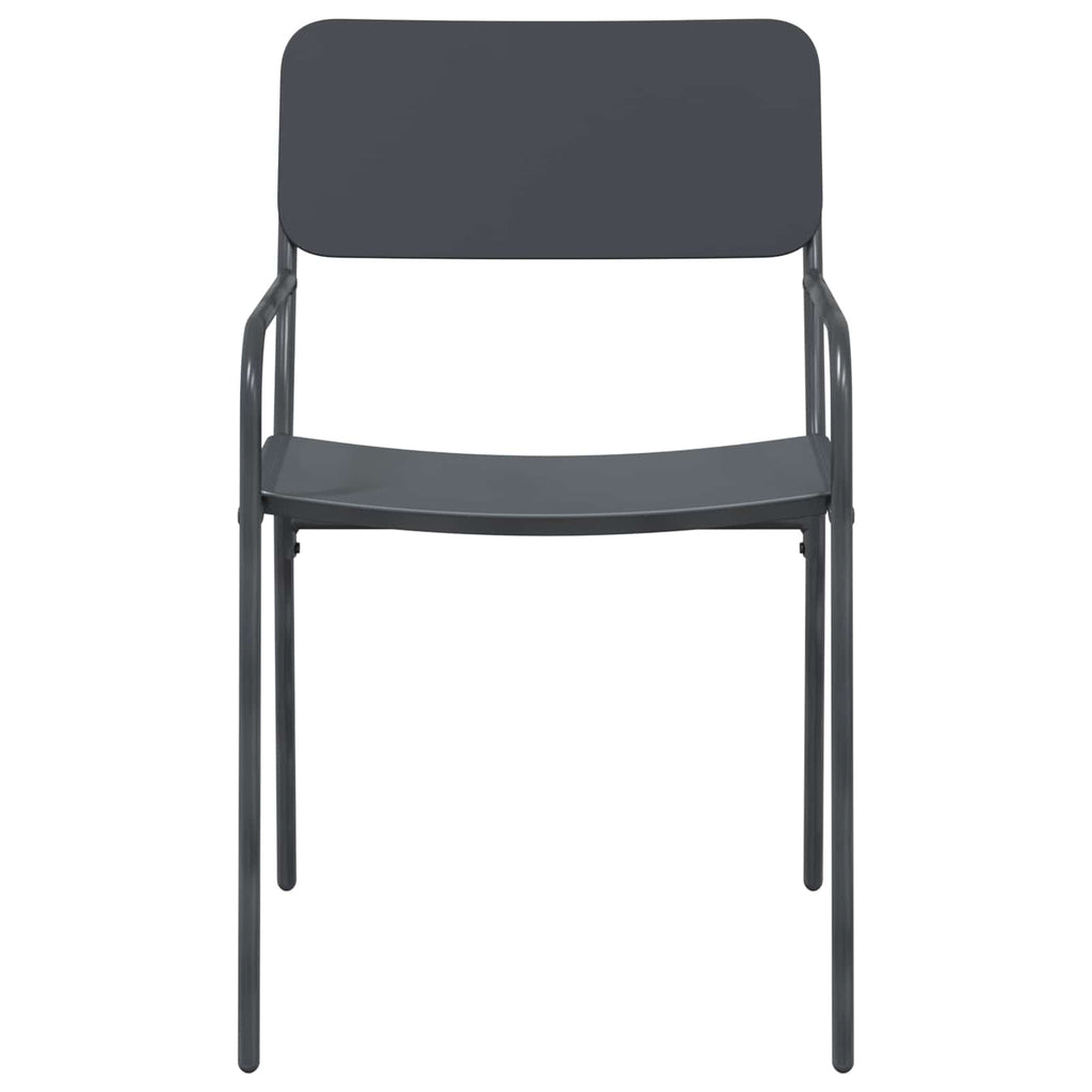 Gartenstühle 2 pcs Anthrazit 51 x 55 x 81 cm Stahl