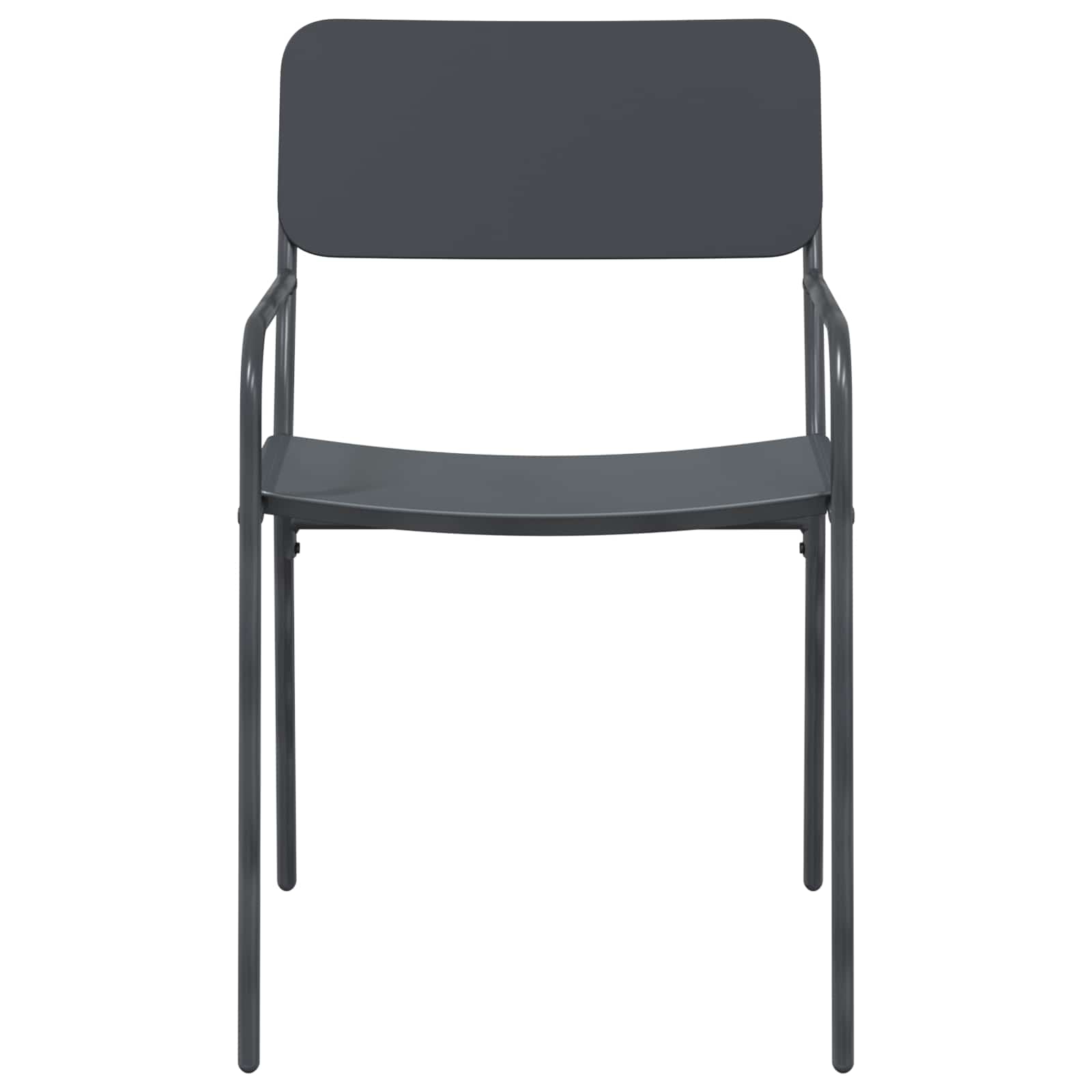 Gartenstühle 2 pcs Anthrazit 51 x 55 x 81 cm Stahl