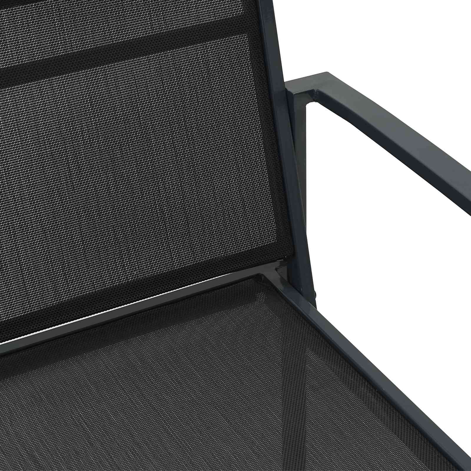 Gartenstühle 2 pcs Schwarz und Anthrazit 53,5 x 59 x 77 cm