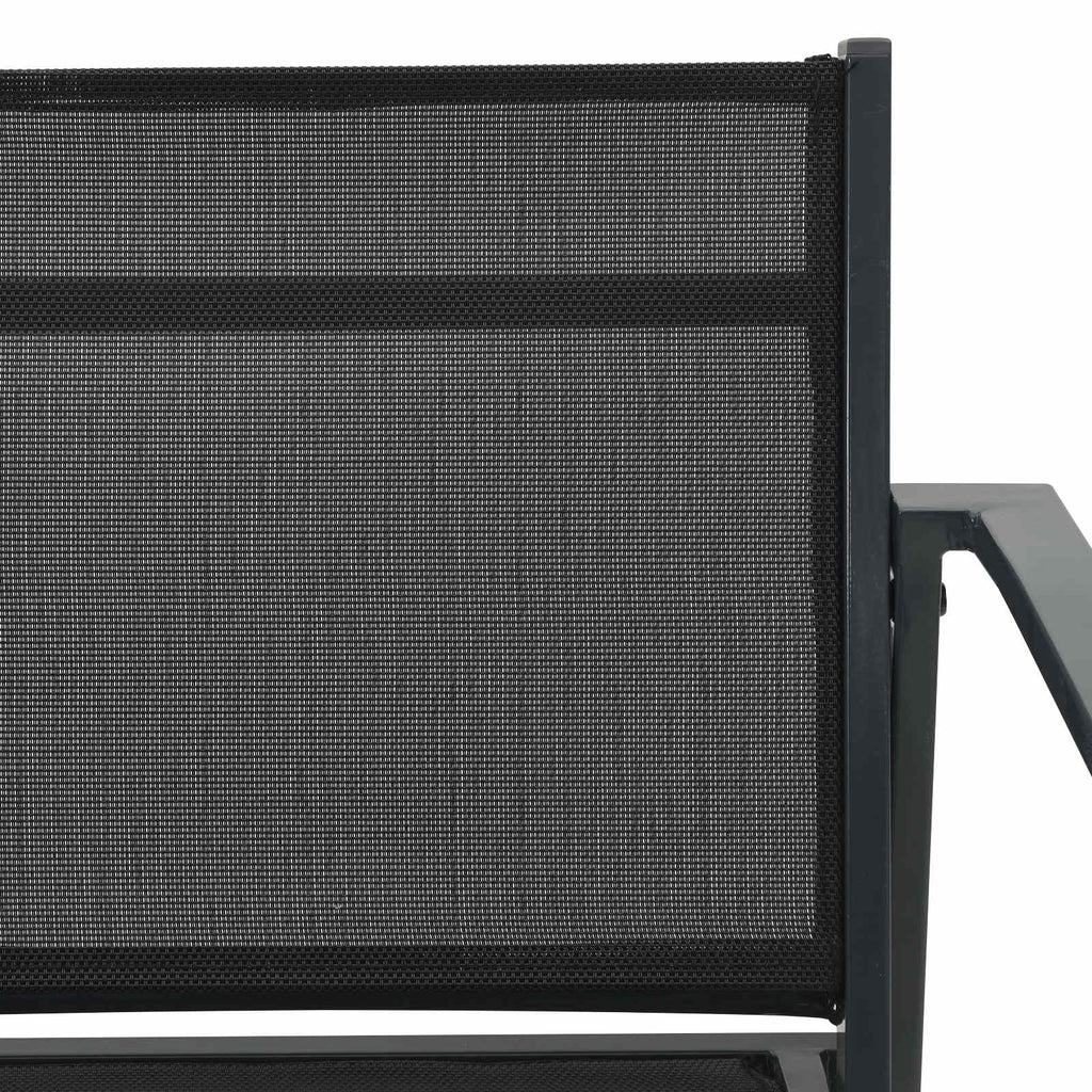 Gartenstühle 2 pcs Schwarz und Anthrazit 53,5 x 59 x 77 cm