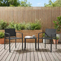 Gartenstühle 2 pcs Schwarz und Anthrazit 53,5 x 59 x 77 cm