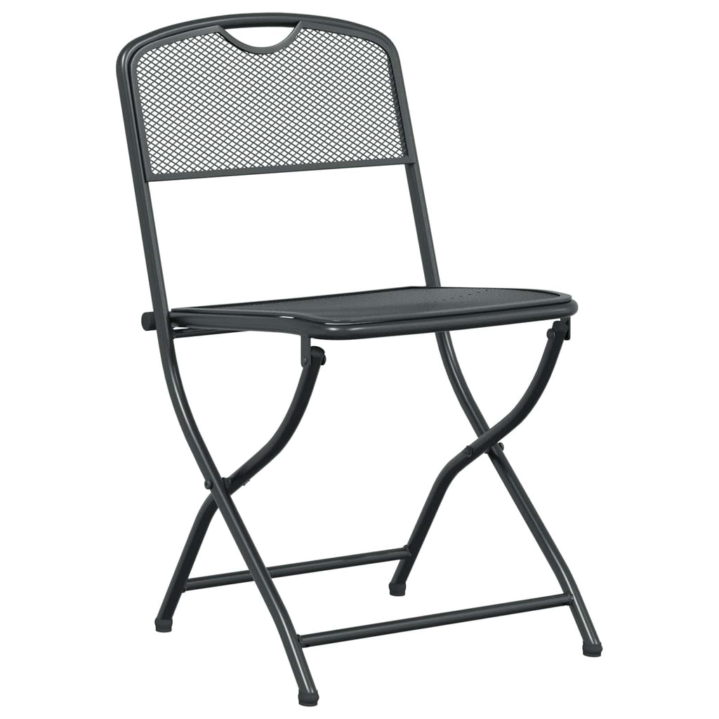 Gartenstühle 2 pcs Anthrazit 52,5 x 46 x 82 cm Eisen