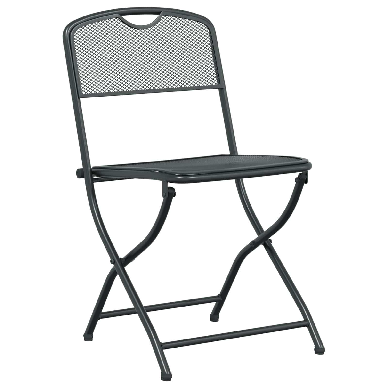Gartenstühle 2 pcs Anthrazit 52,5 x 46 x 82 cm Eisen