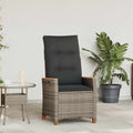 Verstellbarer Gartenstuhl Grau und Dunkelgrau Poly-Rattan
