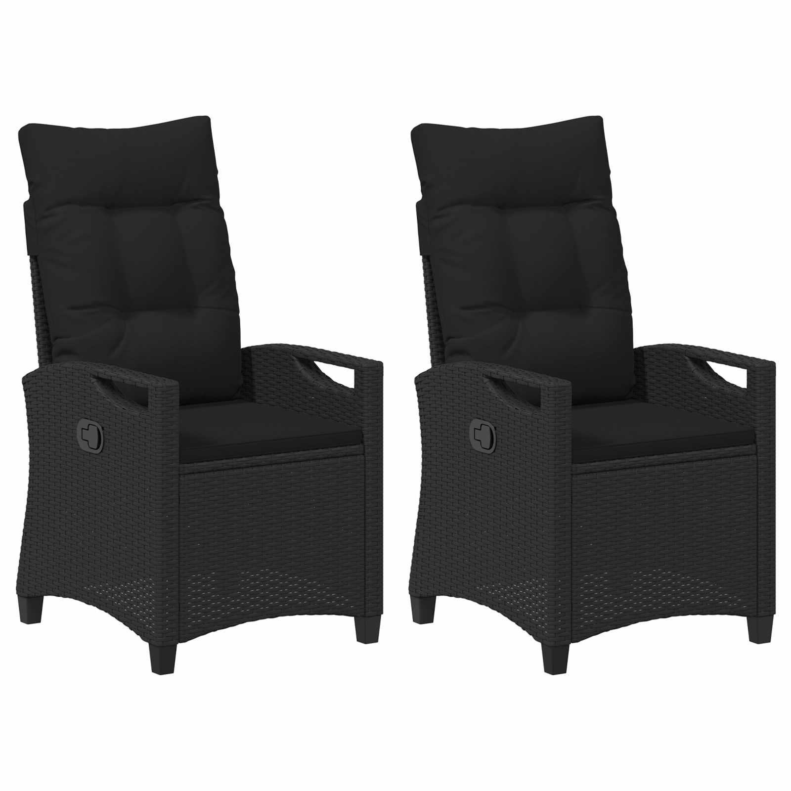 Gartenstuhl 2 pcs Schwarz 56 x 64 x 94 cm Stahl und Polyester