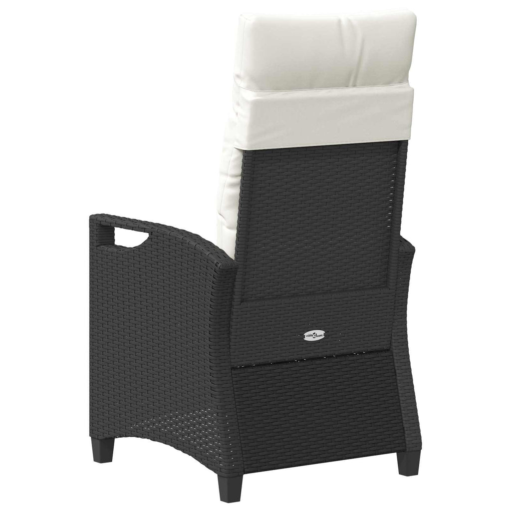 Gartenstuhl 2 pcs Schwarz und Creme 56 x 60 x 112 cm